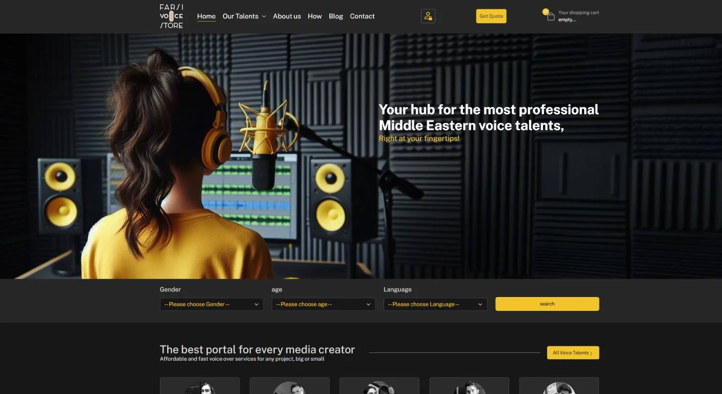 Marketplace Web Design Thornhill | Farsi Voice Store Case Study
