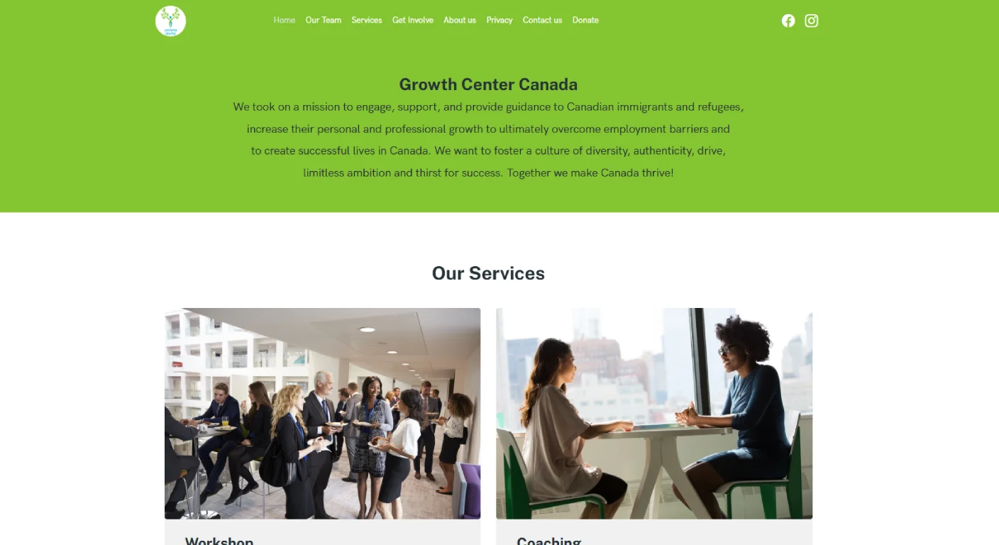 Non-Profit Web Design Newmarket | Growth Center Canada Case Study